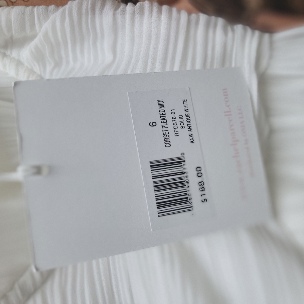 Rachel Parcell White Pleated Halter Sundress - Picture 4 of 5